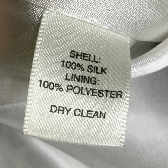 WHBM Black & White Abstract Floral Silk Shift Dress - Picture 7 of 7